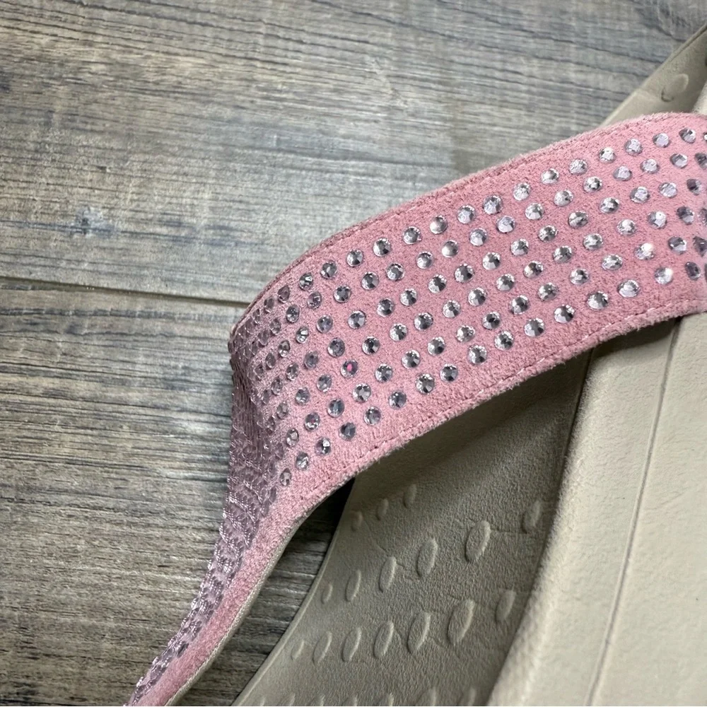 Vionic Dillon Shine Toe Post Sandal Blush Pink Women's - Picture 2 of 13